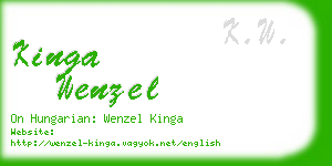 kinga wenzel business card